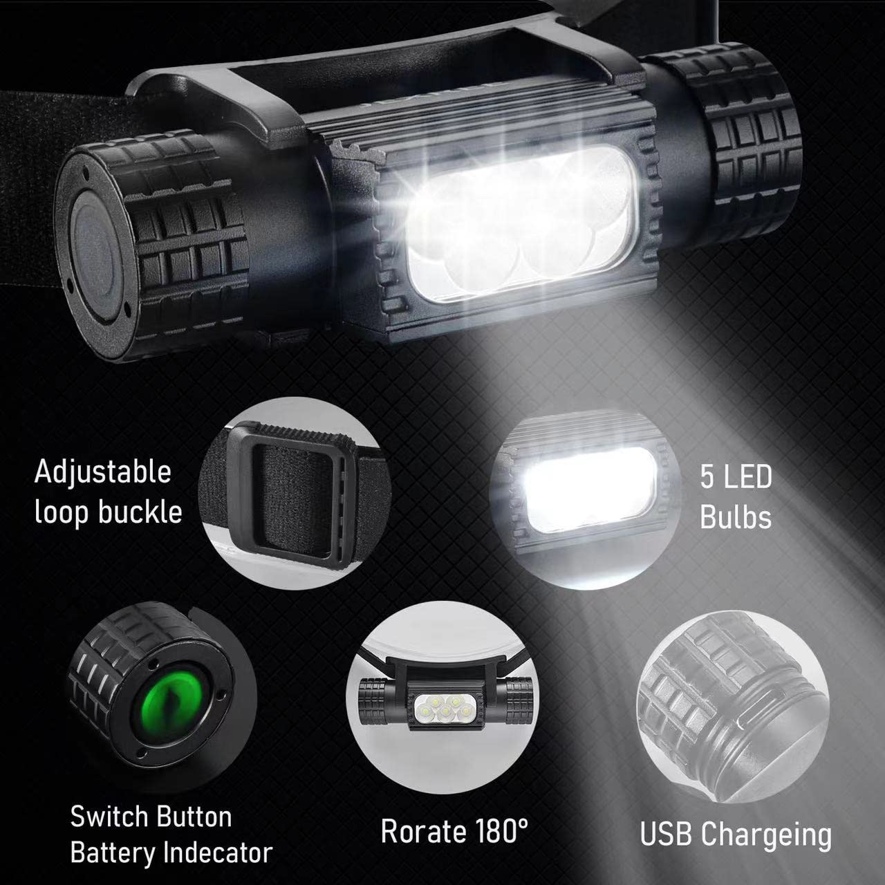 Linternas frontales LED recarg - Edc Day Carry reseña y precio